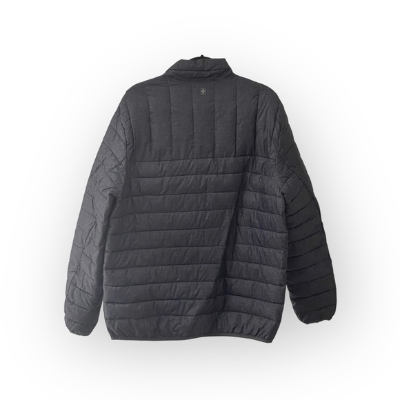 new Swiss Tech ★ Packable Folding Lightweight Puffer Jacket Parka ★ Grey Flannel - Picture 4 of 16